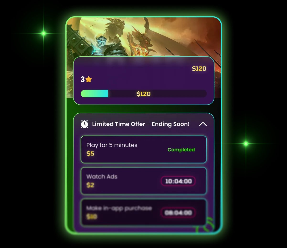 TryRewards task list with daily missions and progress